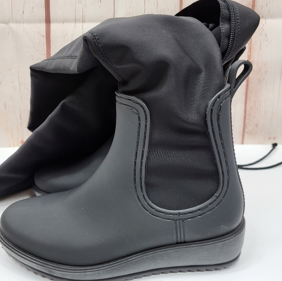 Jeffrey Campbell Monsoon Over the Knee Platform Rain Boot Size 11 - Picture 4 of 15